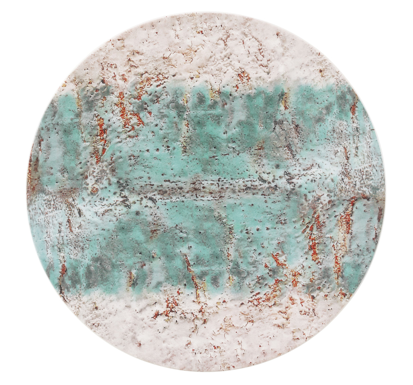 Rustic, textured ceramic plate