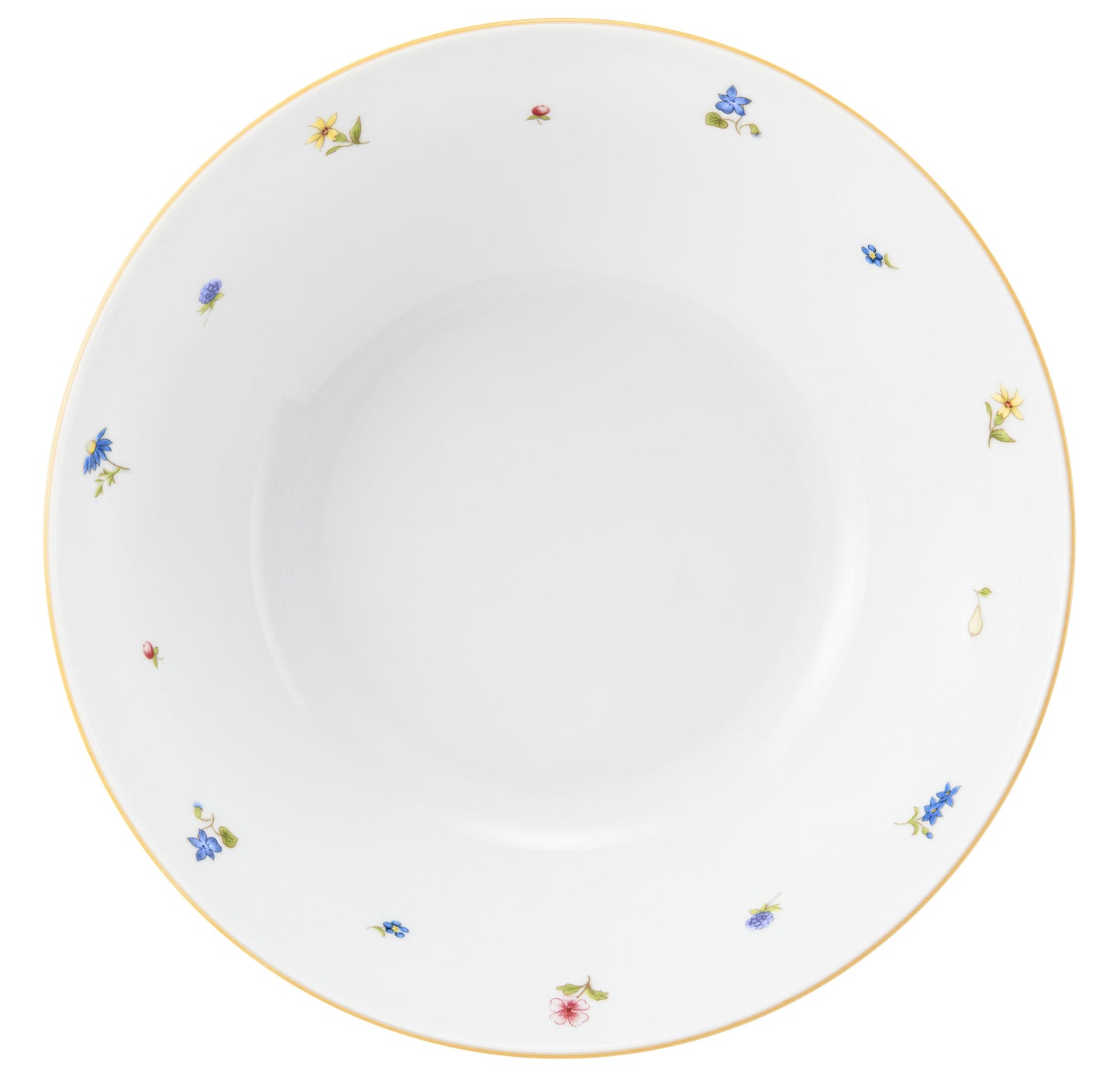Weiße B2B-Gastronomie-Schüssel mit Blumenmuster