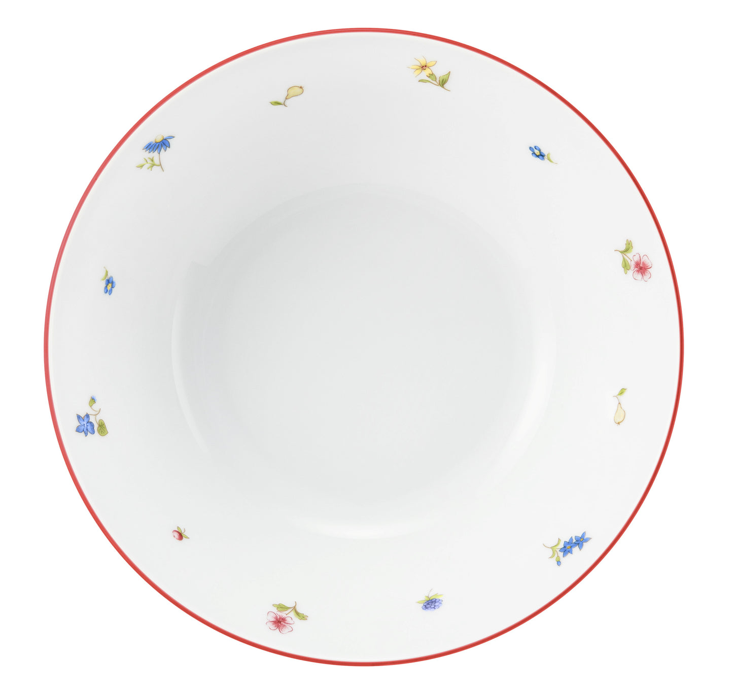 Weiße Schüssel mit Blumenmuster