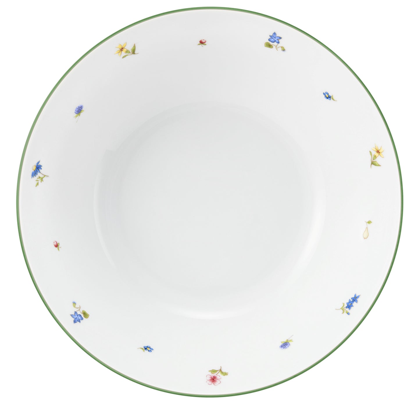 Weiße Schüssel mit Blumenmuster