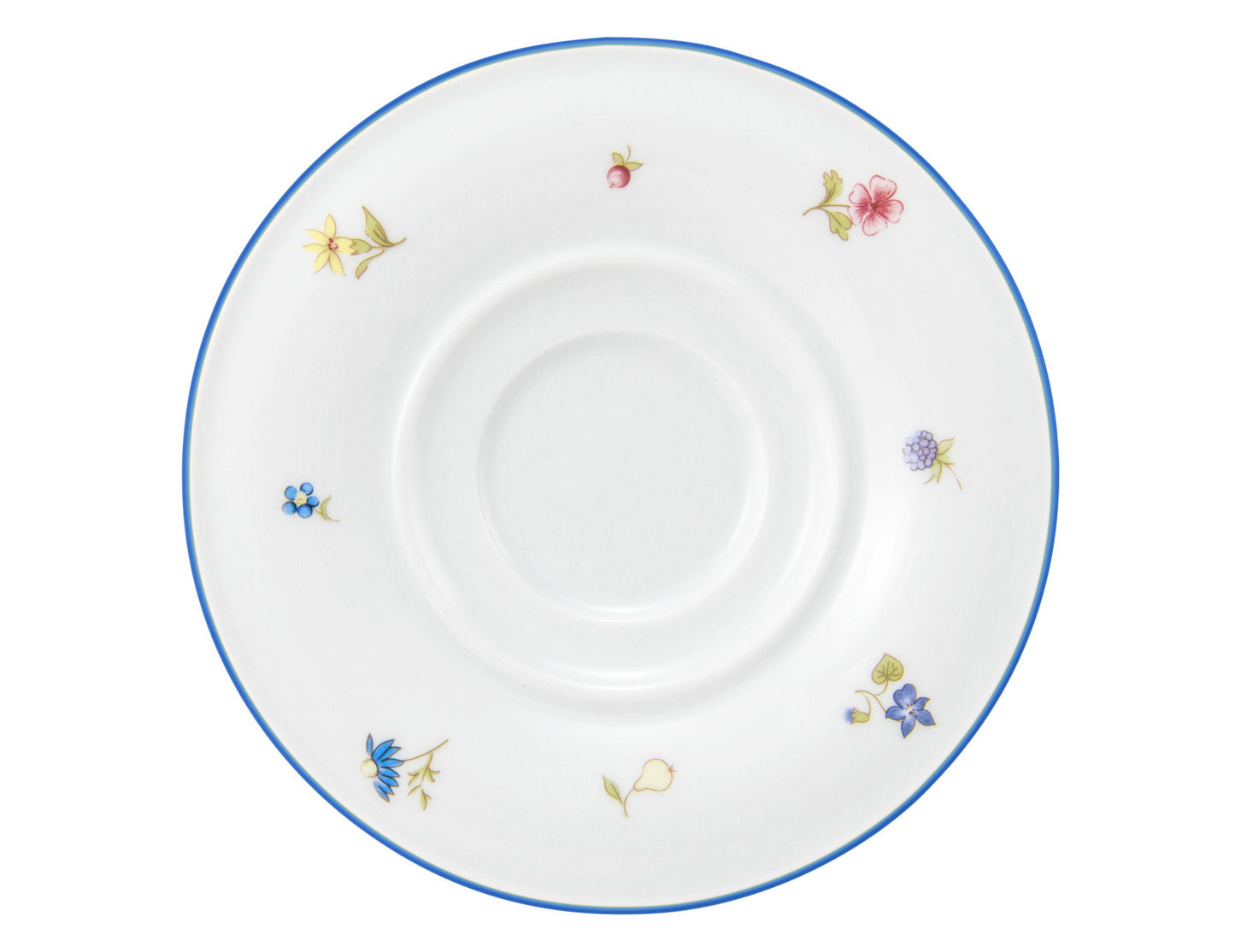 Untertasse mit Blumenmuster, Gastronomie.