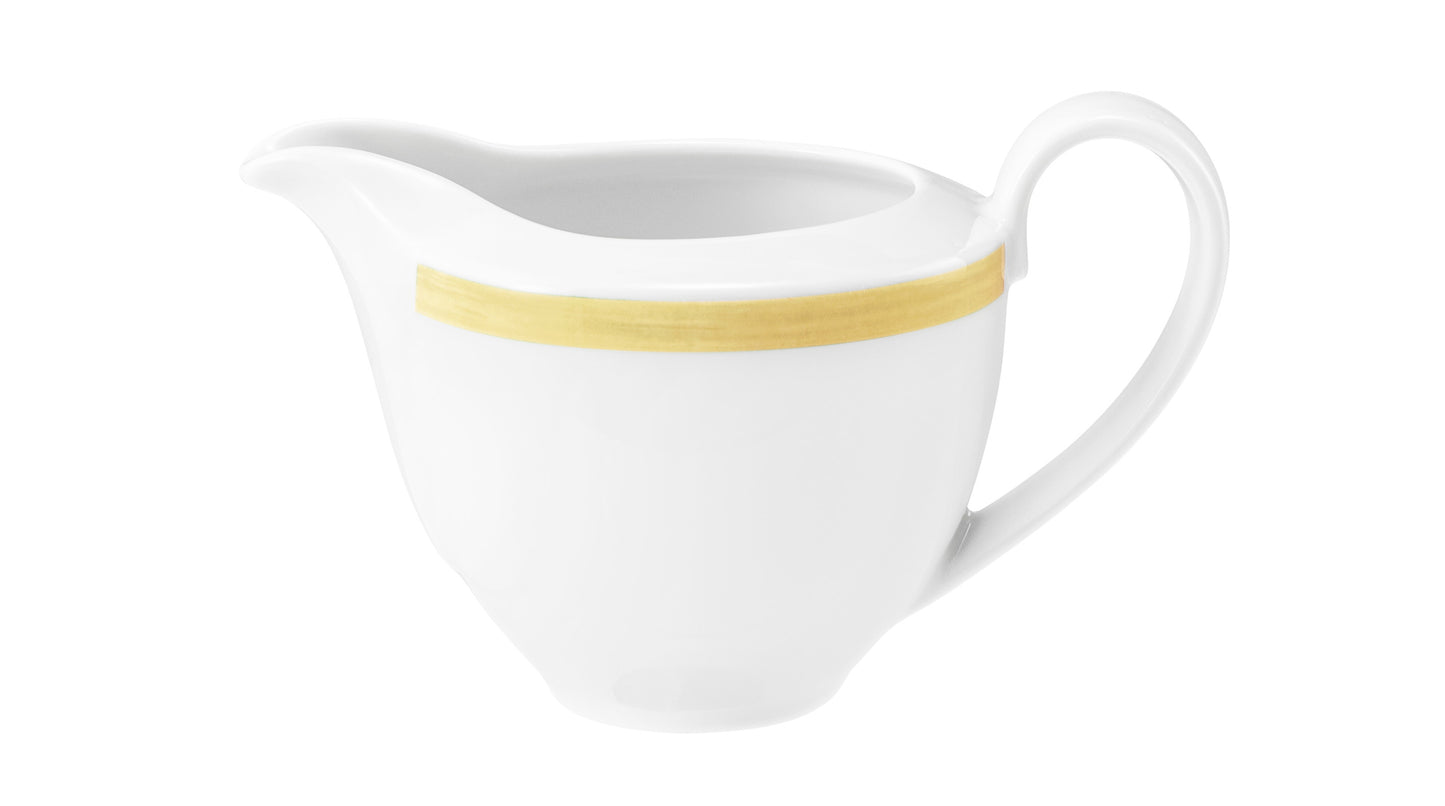 Weiße Kaffeekanne mit Goldrand