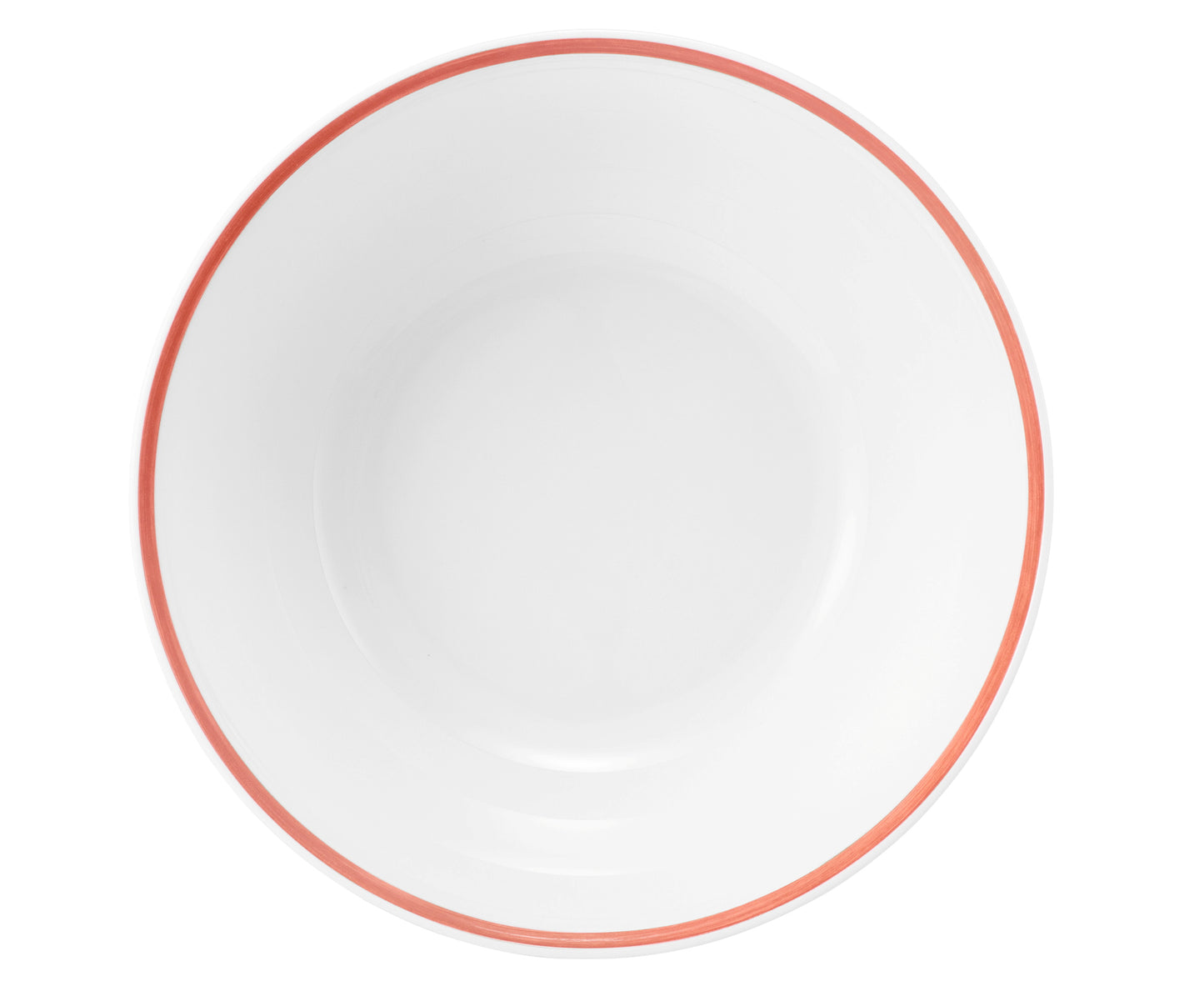 Weiße Schüssel mit Kupferrand