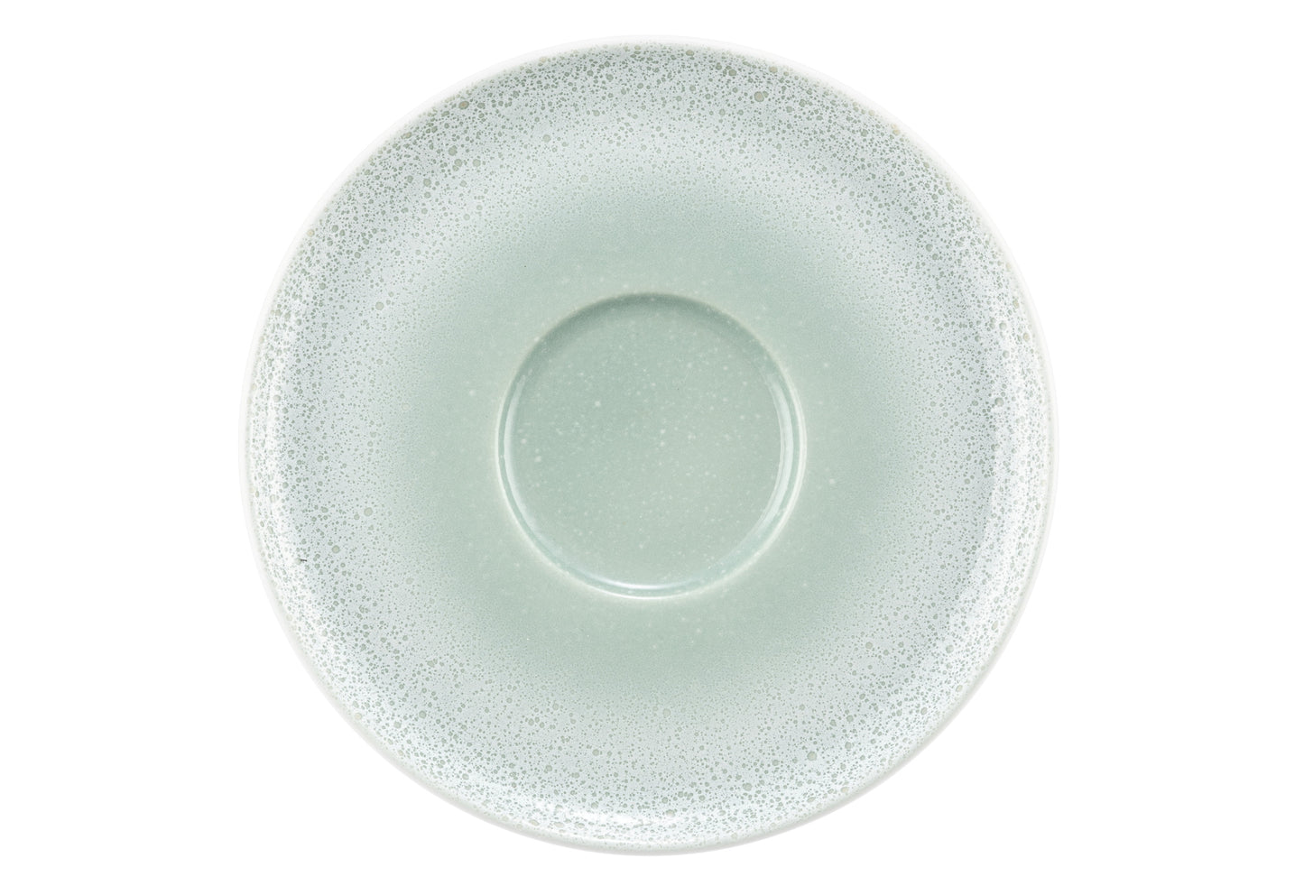 Top-Ansicht: Glas mit Schaum