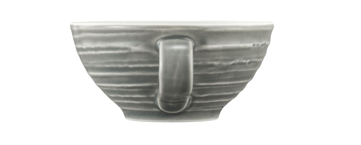 Grau gestreifte Kaffeetasse