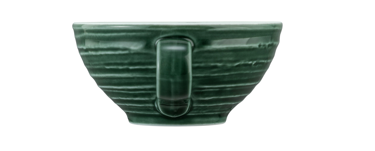 Grüne Kaffeetasse aus Keramik