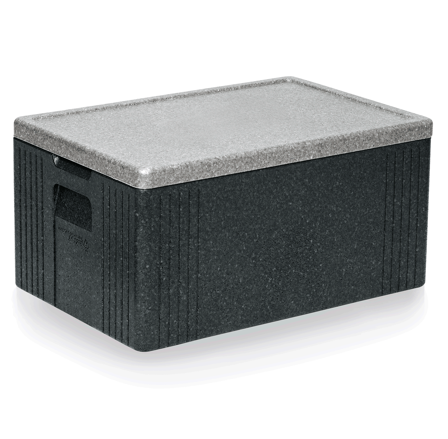 Thermobox aus Styropor mit Deckel.