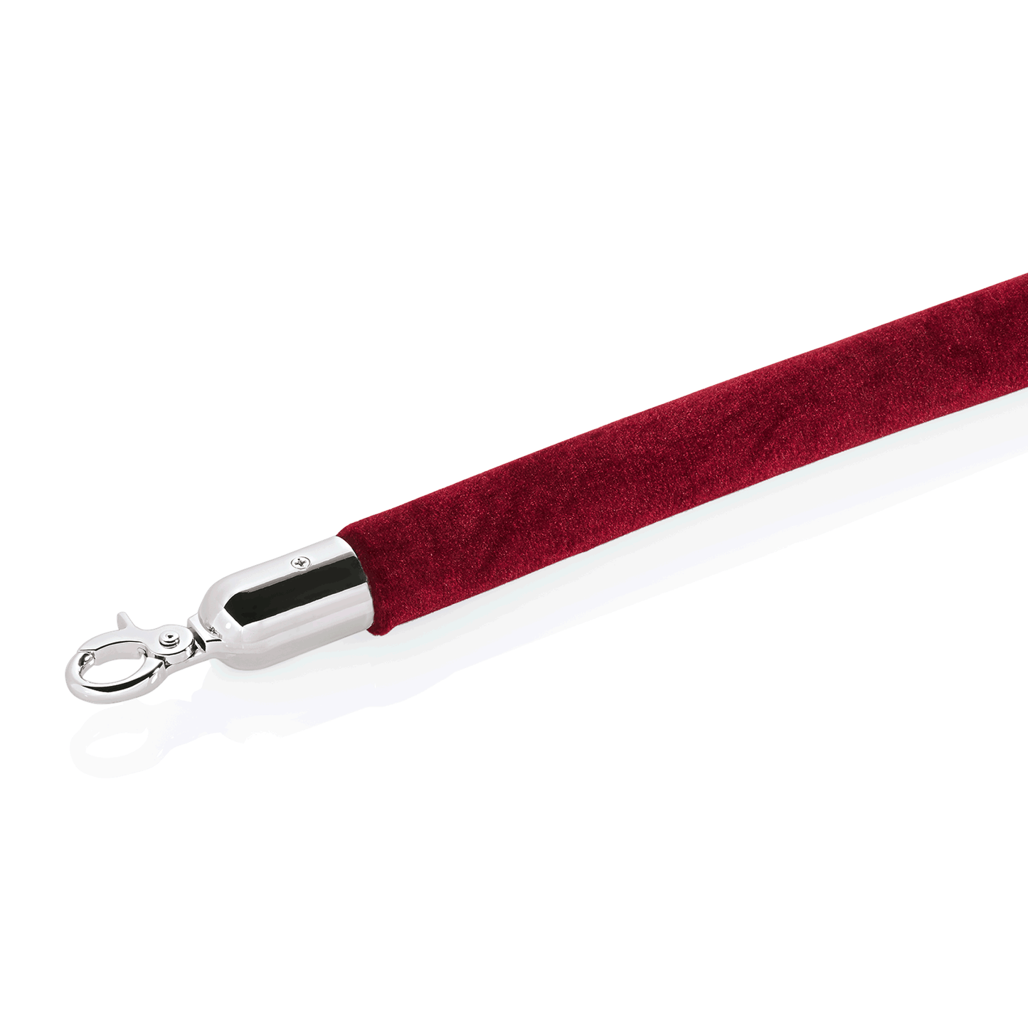 Rotes Absperrseil mit Haken.