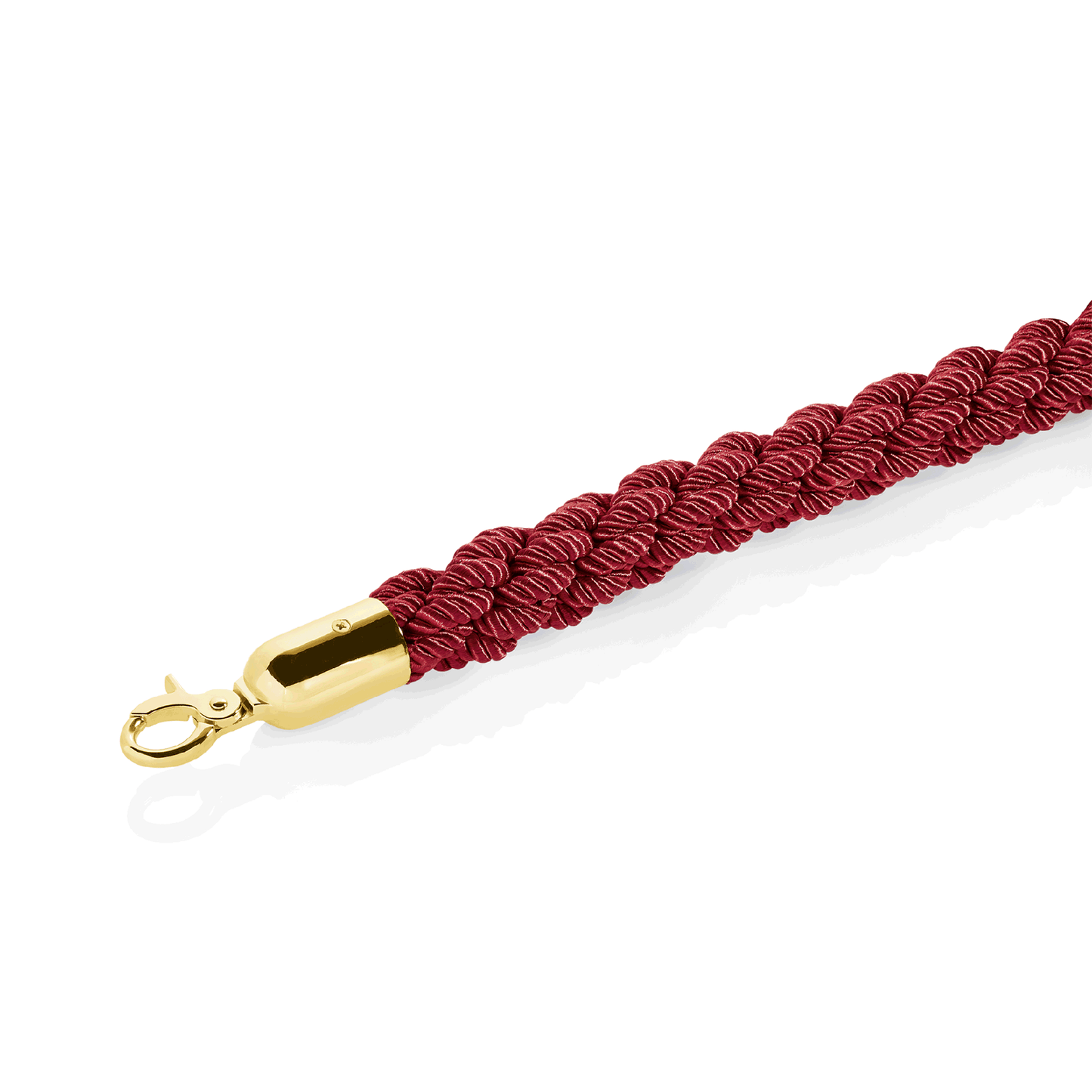 Rote Absperrkordel mit Haken.