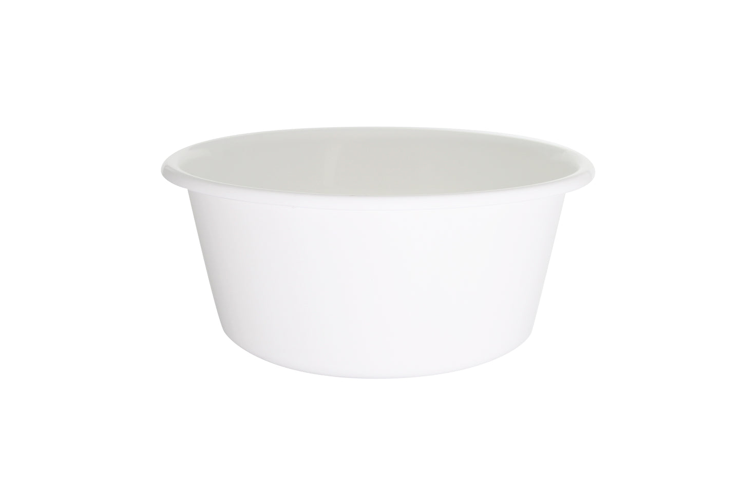 Weißer Kunststoffbehälter für Gastronomie.