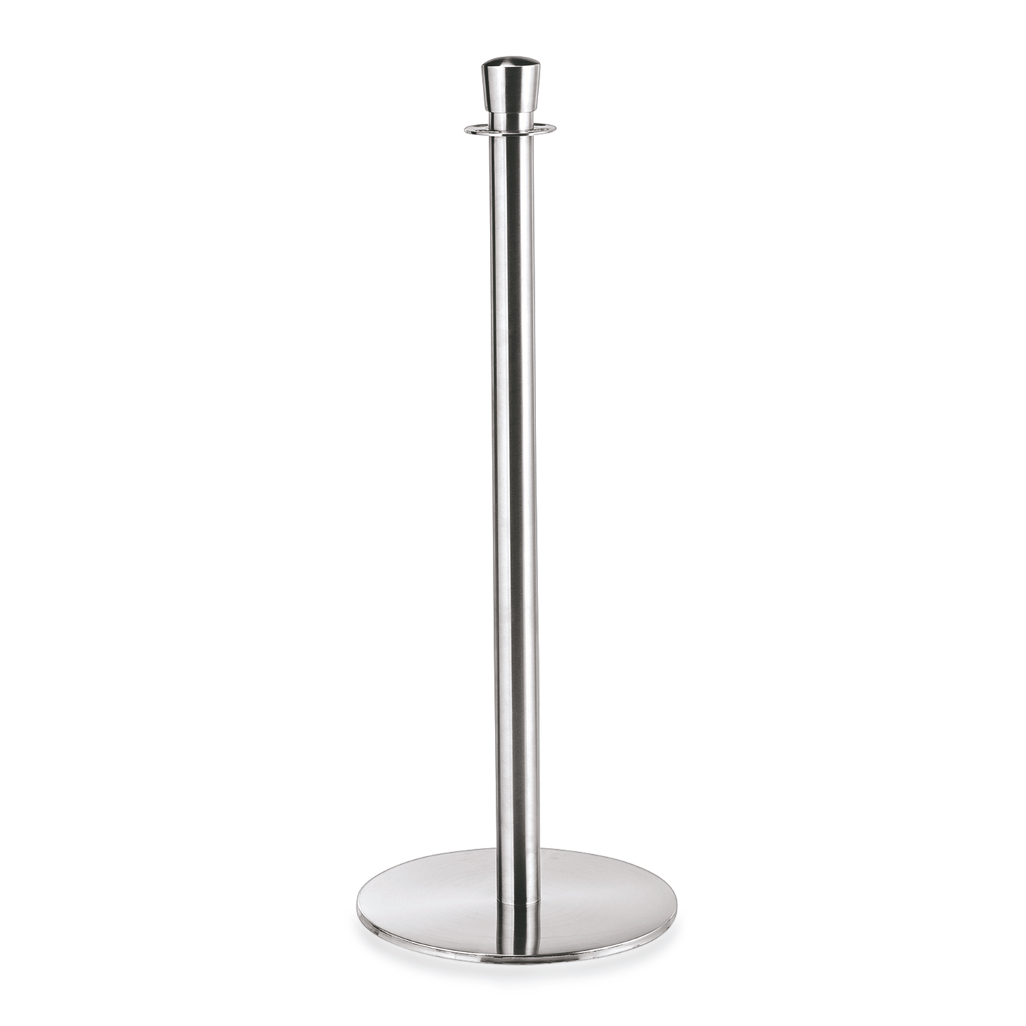 Silberner Serviettenhalter aus Metall.