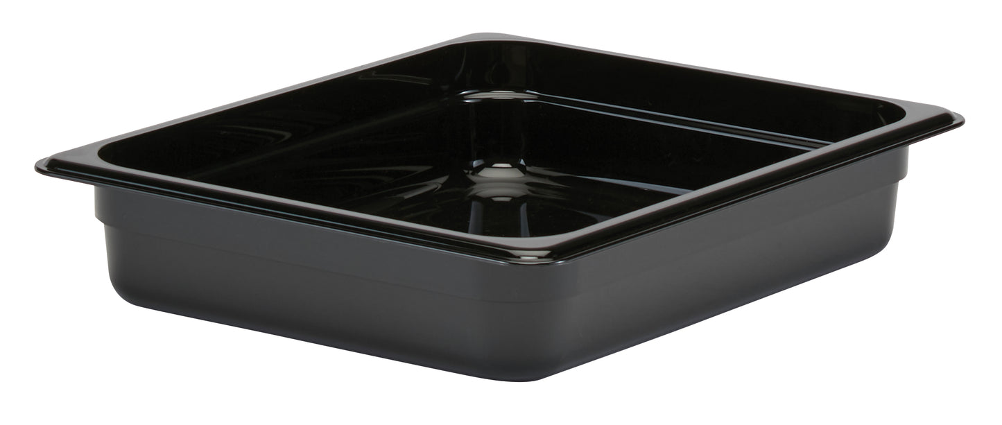 Schwarze GN-Behälter für Gastronomie.
