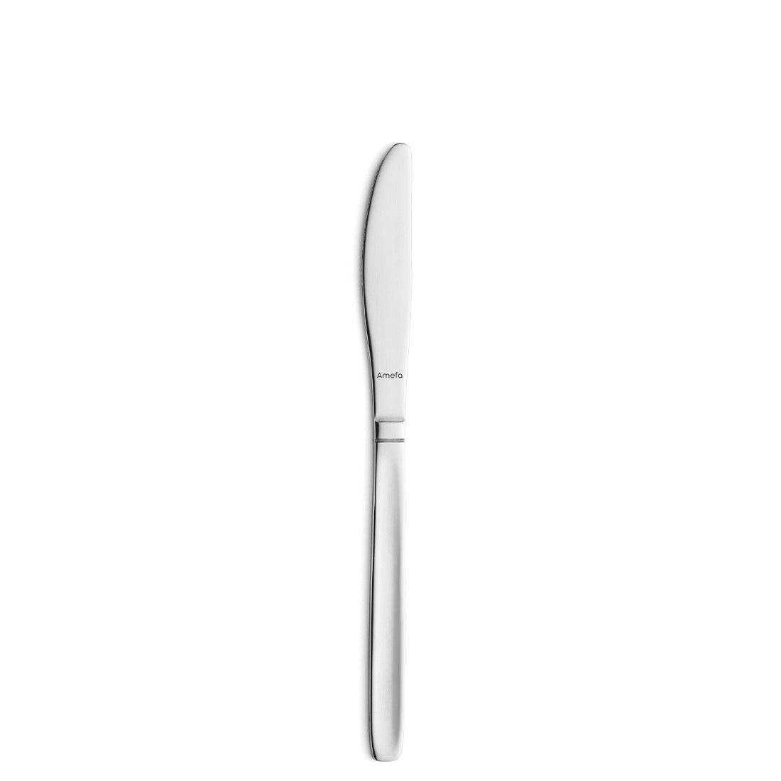 Silbernes Messer auf weißem Hintergrund.