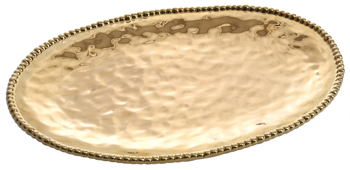 Goldene Servierschale für Gastronomie