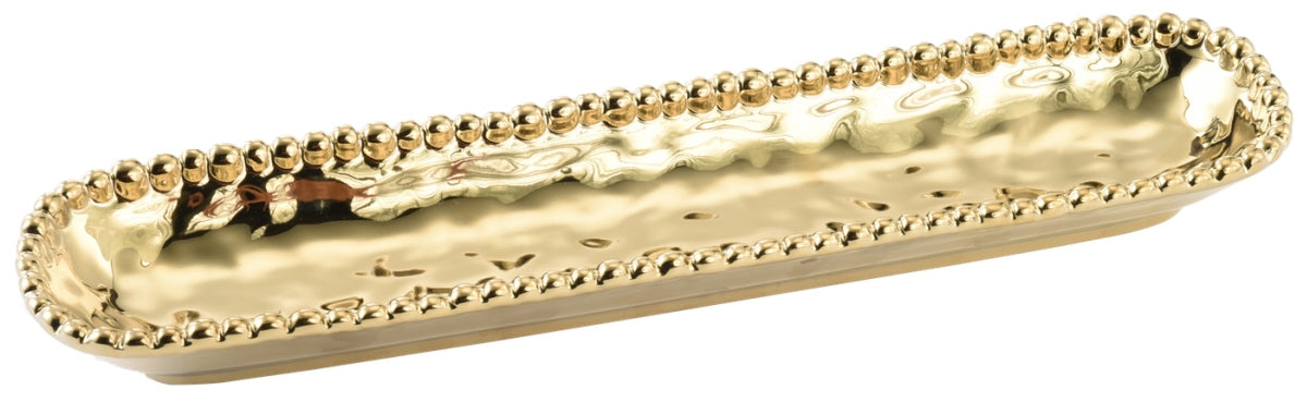 Goldene Servierplatte für Gastronomie
