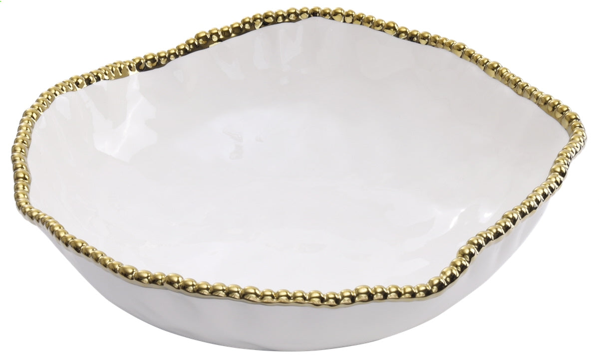 Weiße Schale mit goldener Verzierung