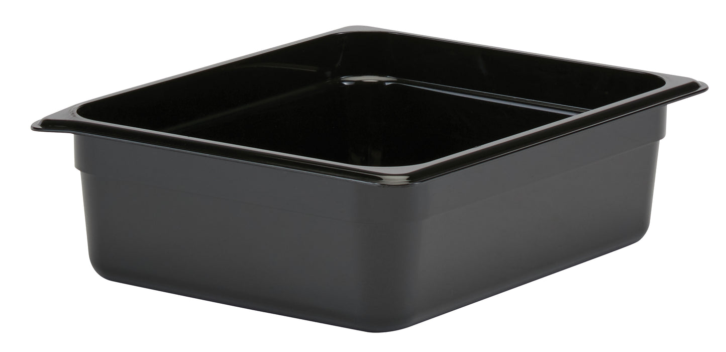 Schwarze GN-Behälter für Gastronomie.