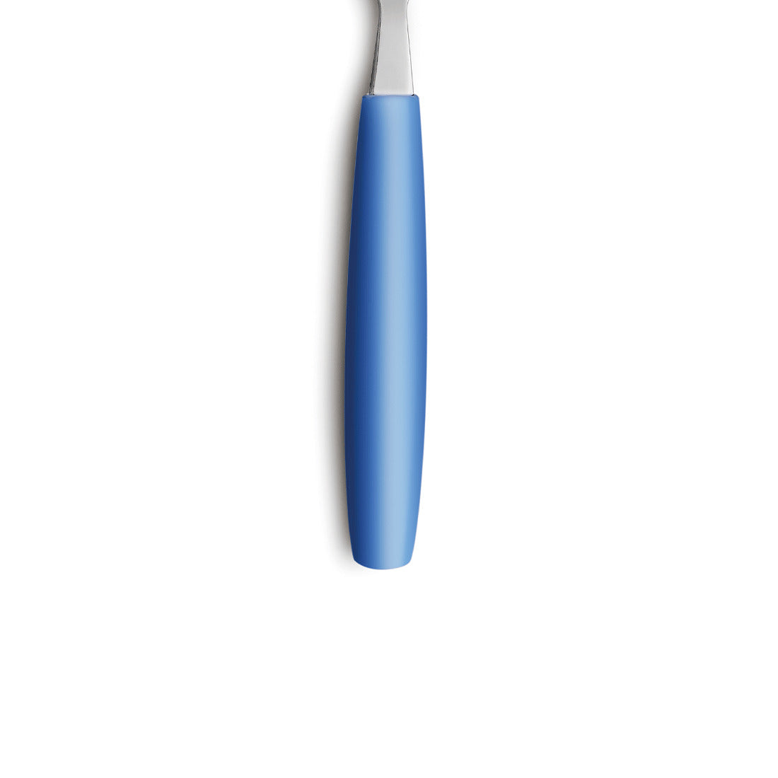 Blauer Griff eines Küchenutensils, Nahaufnahme.