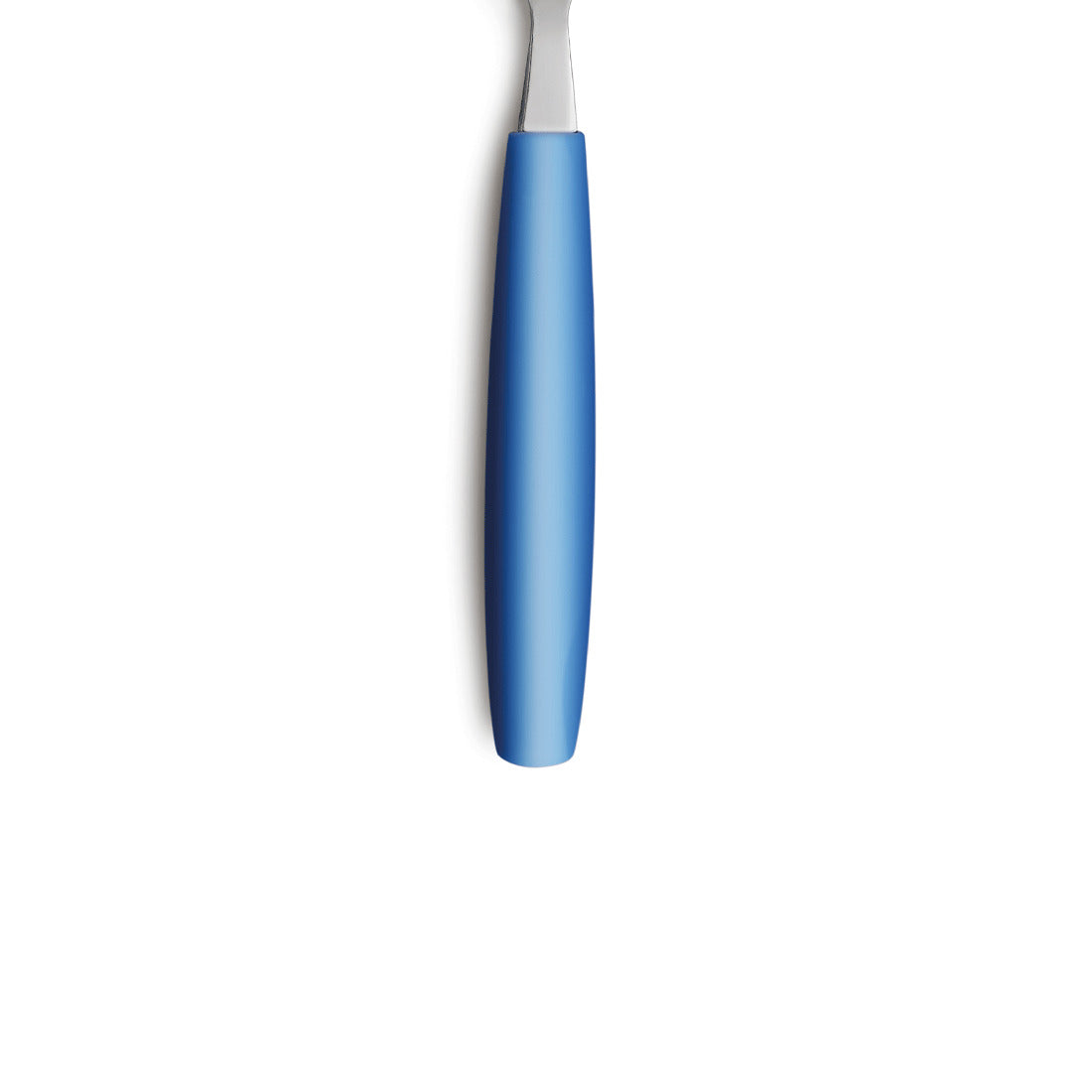 Blauer Griff eines Küchenutensils, Nahaufnahme.