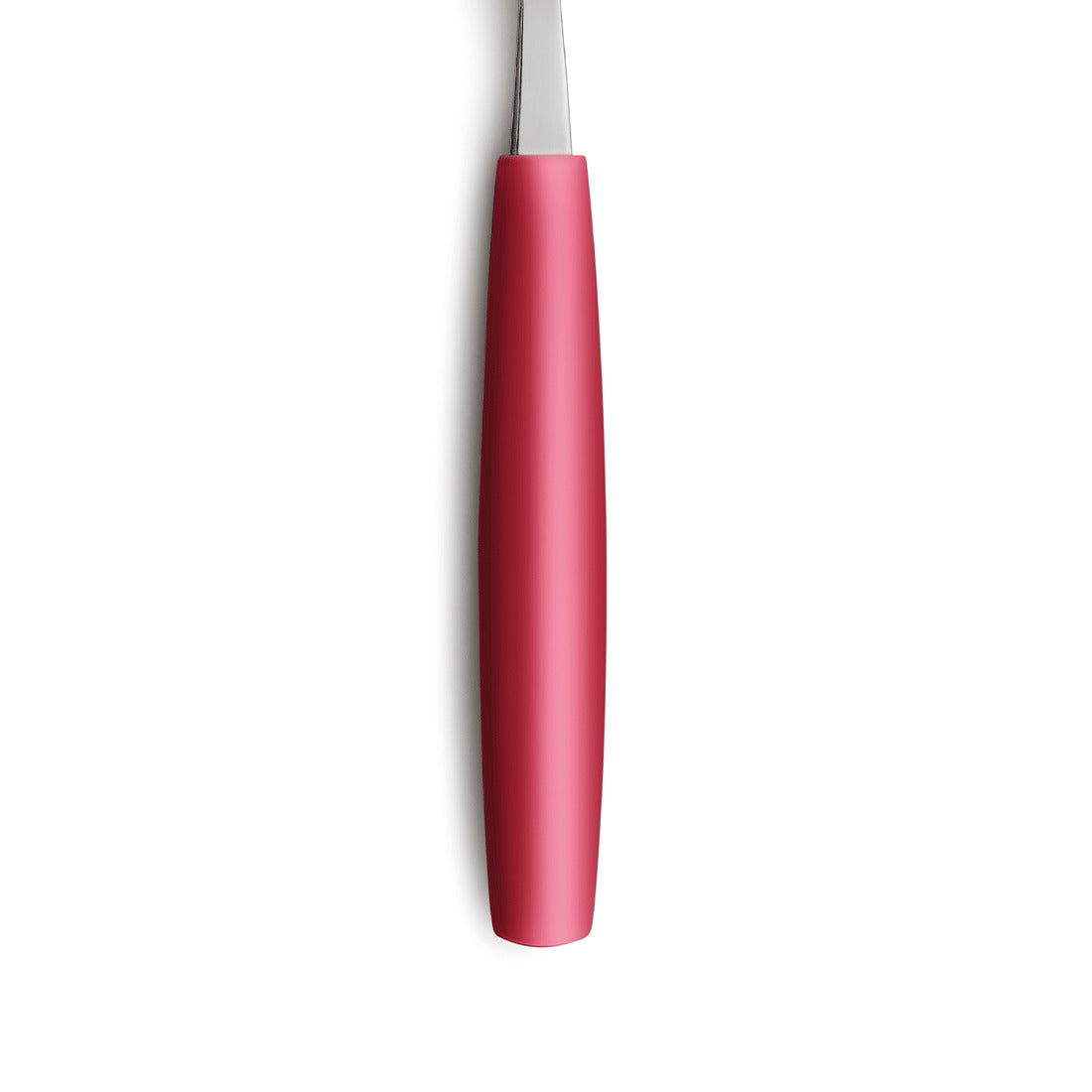 Roter Griff eines Küchenutensils, Nahaufnahme.