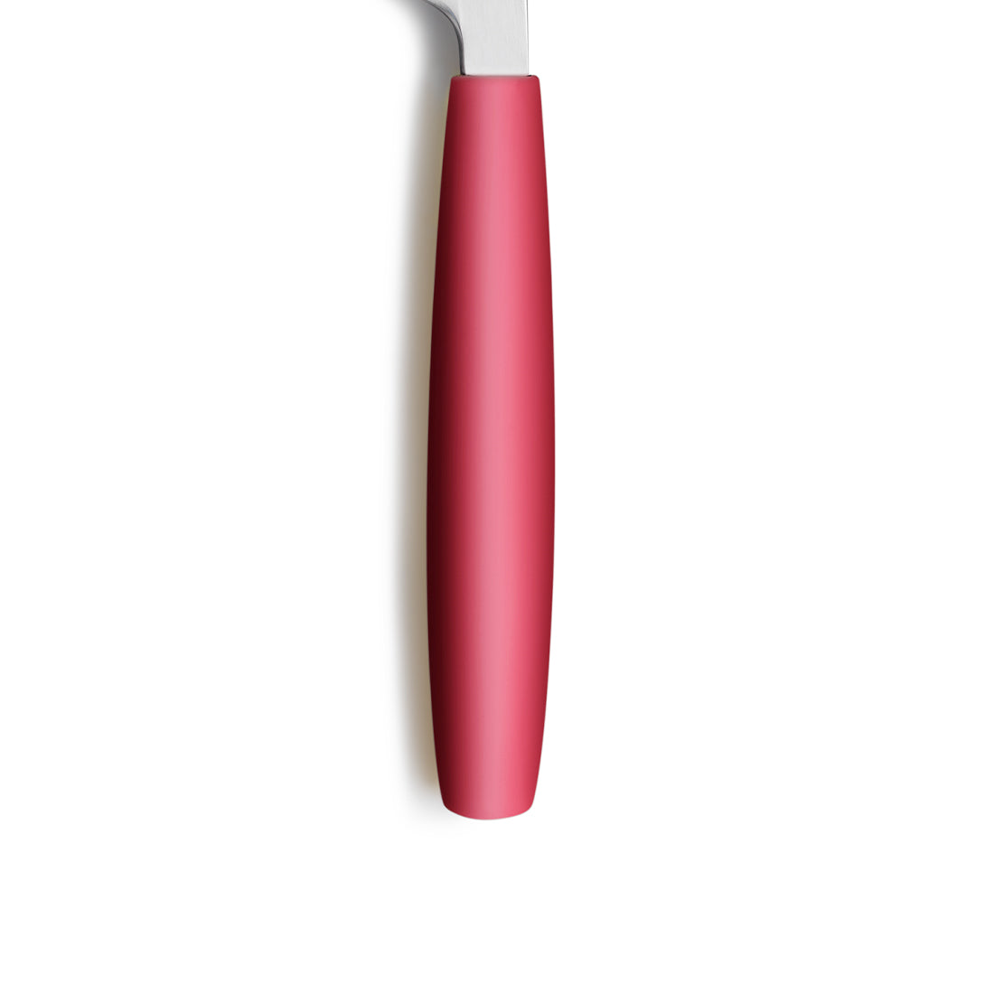 Roter Messergriff auf weißem Hintergrund.