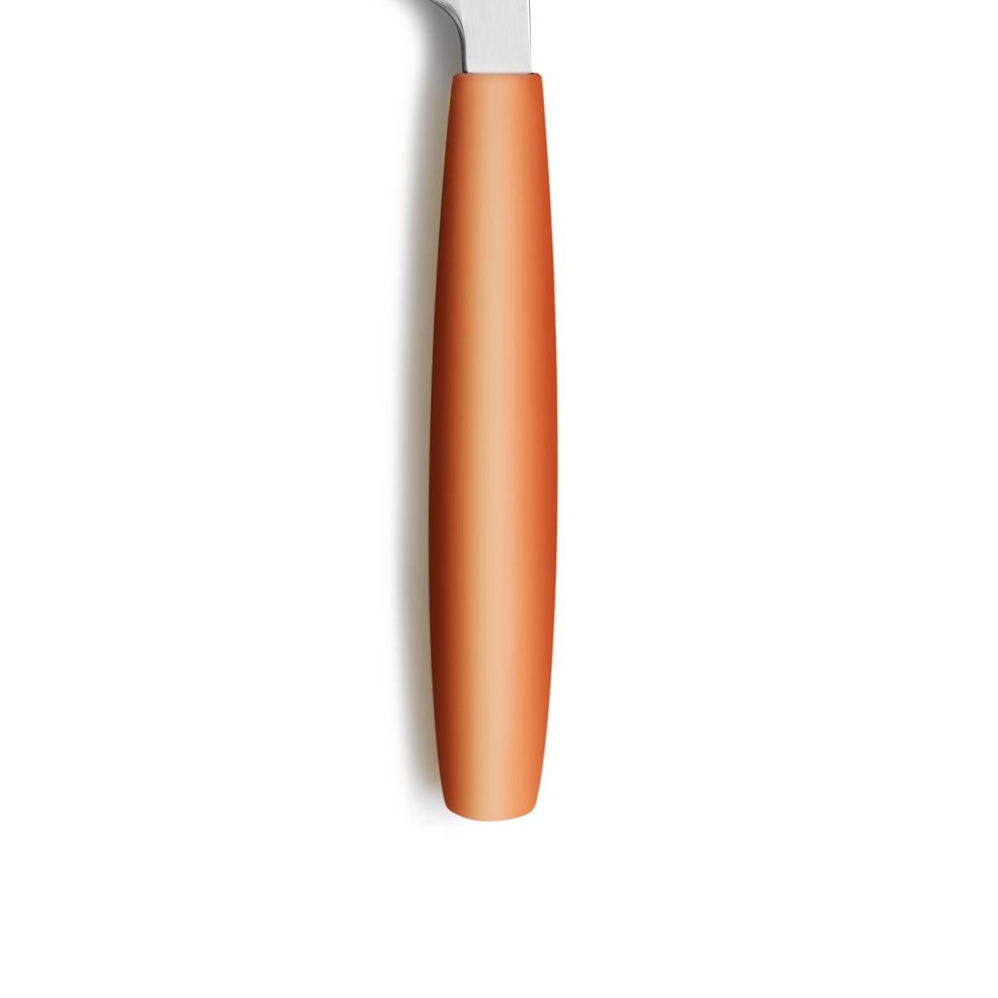 Messer mit orangefarbenem Griff, teilweise sichtbar.