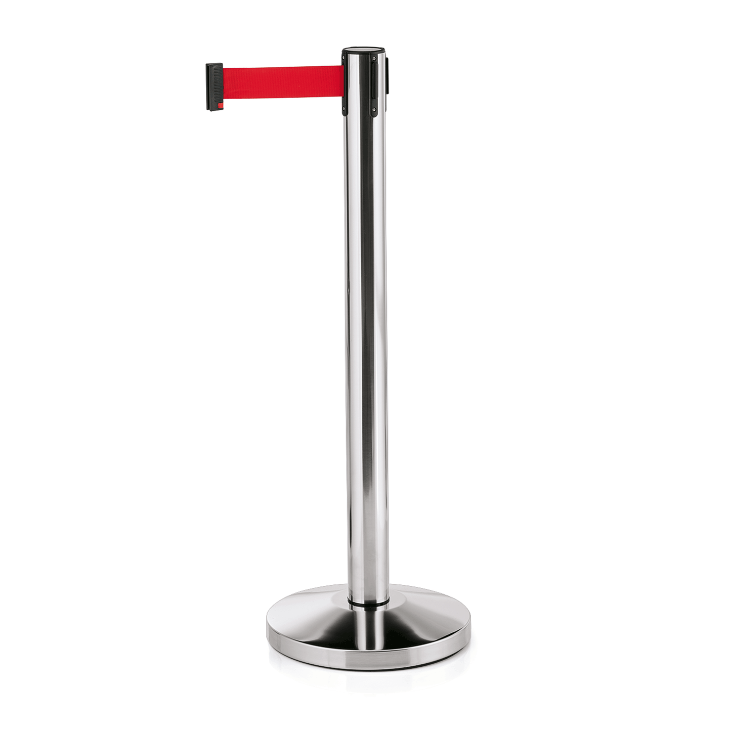 Absperrständer mit rotem Band.