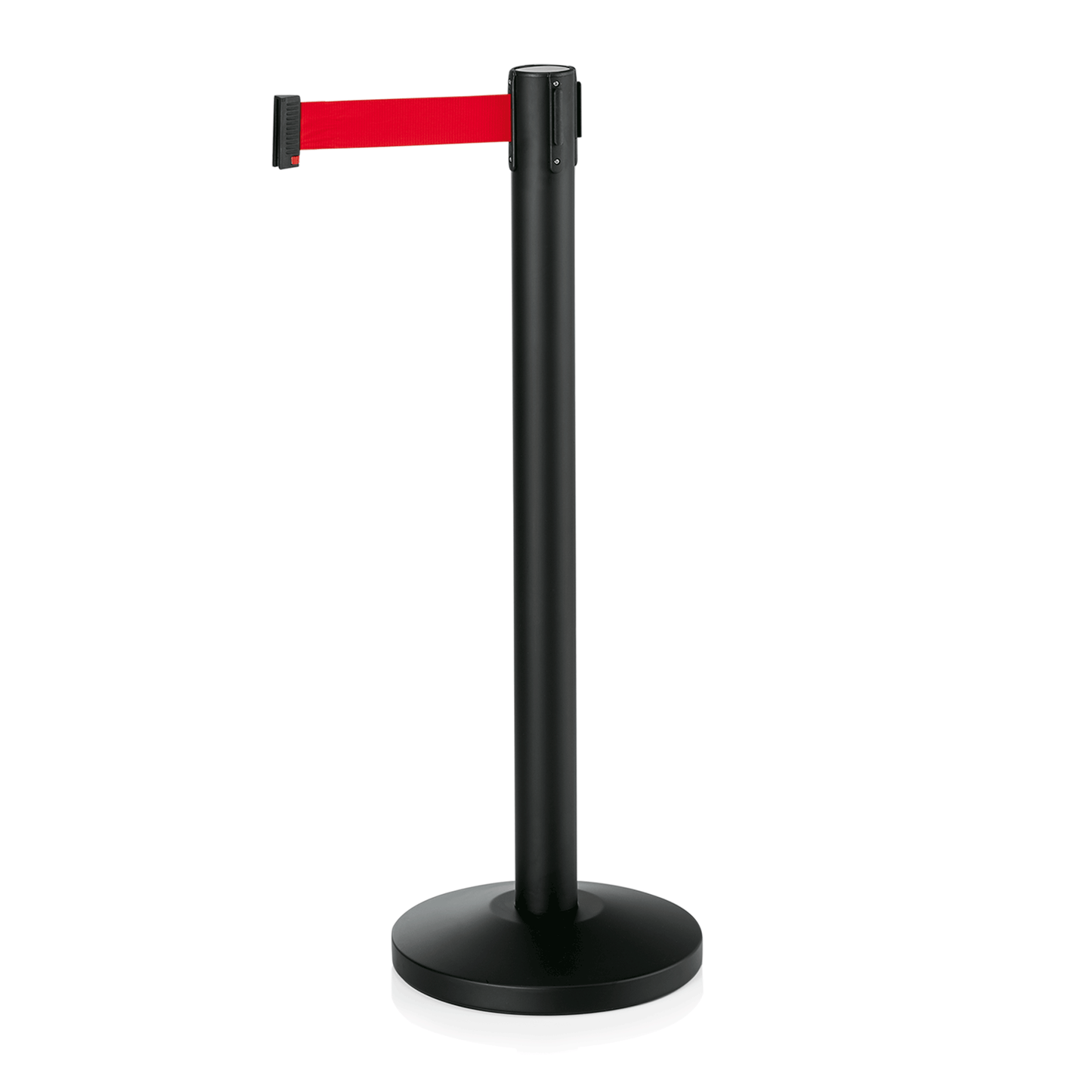 Absperrständer mit rotem Band.