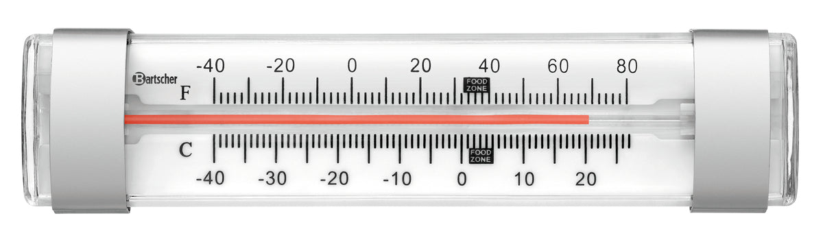 Kühlschrankthermometer mit Temperaturanzeige.
