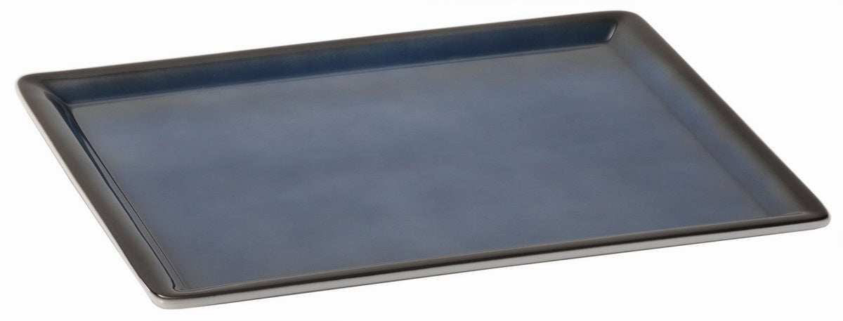Leeres schwarzes Serviertablett