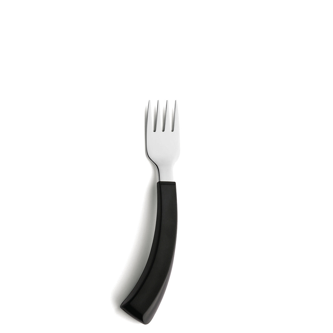 Gabel mit schwarzem Griff, minimalistisch