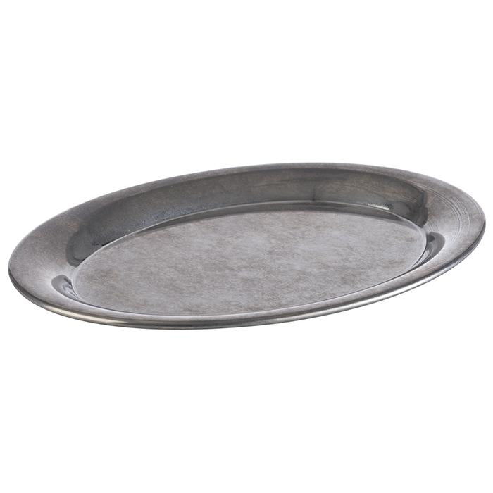 Ovales Metalltablett für Gastronomie.