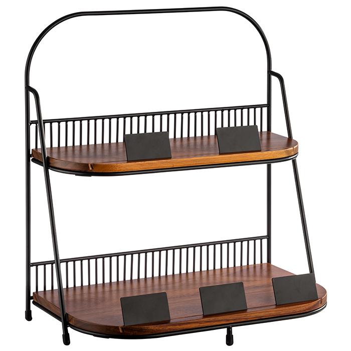 2-stufige Etagère, 35,5 x 21 cm, H: 40 cm