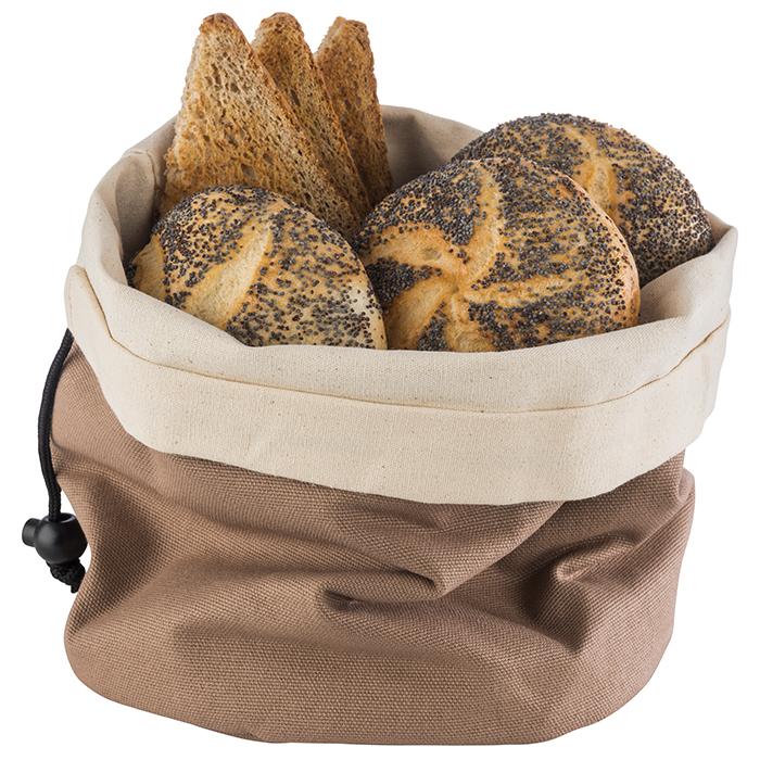 Brötchen und Toast in Brotkorb.