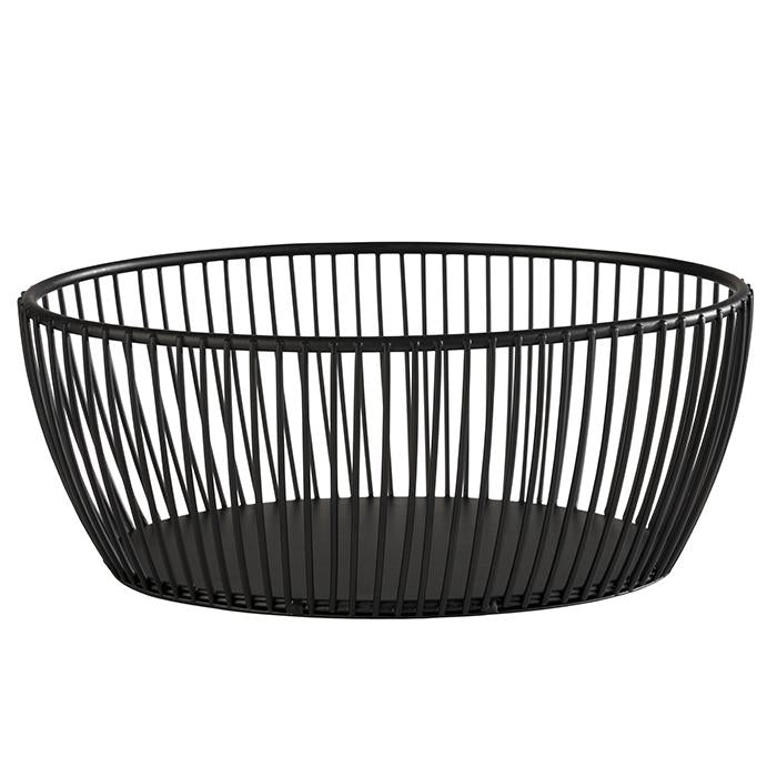 Schwarze Bäckerschale aus Metall