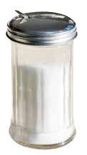 Zuckerdose mit Metalldeckel.