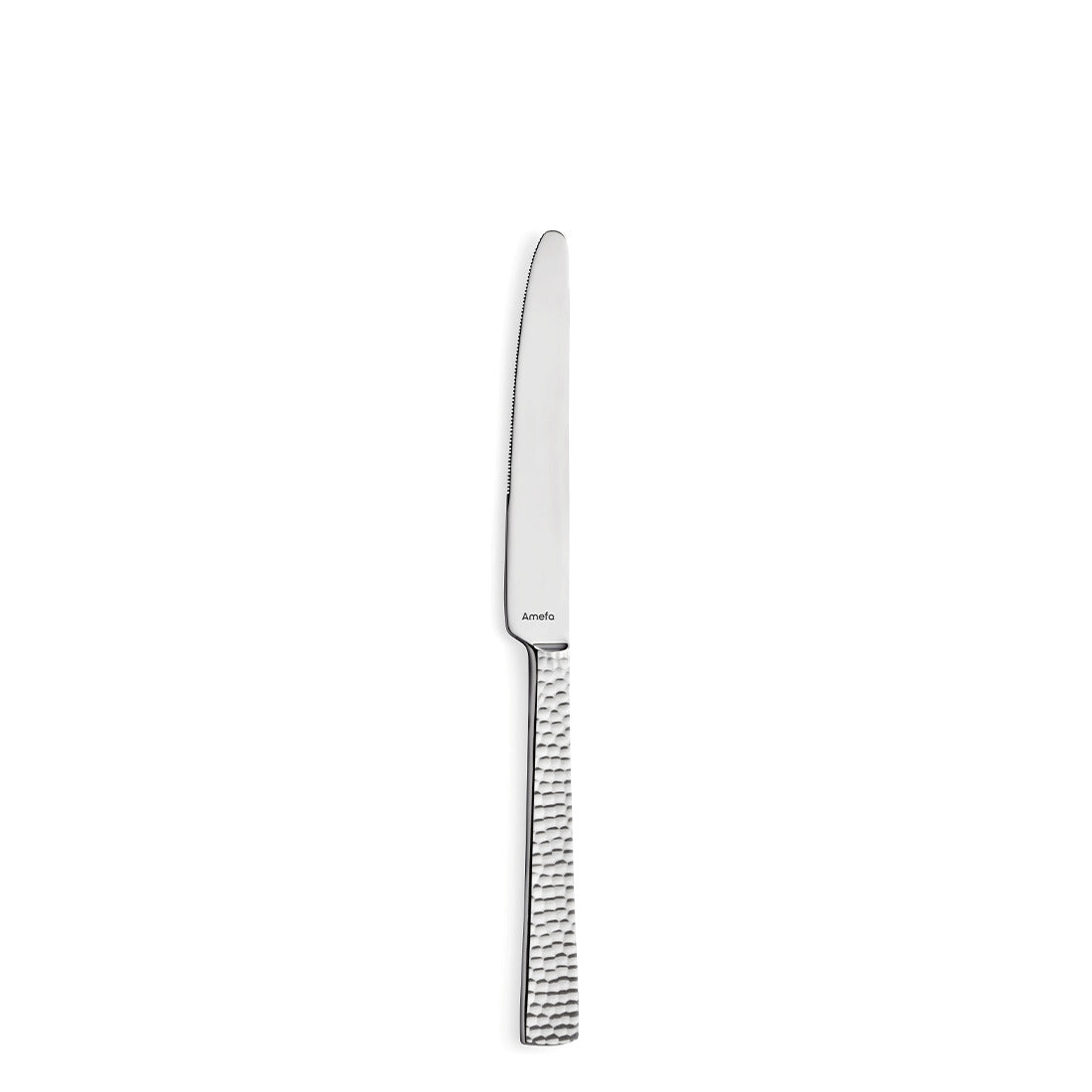 Silbernes Messer mit gehämmertem Griff.