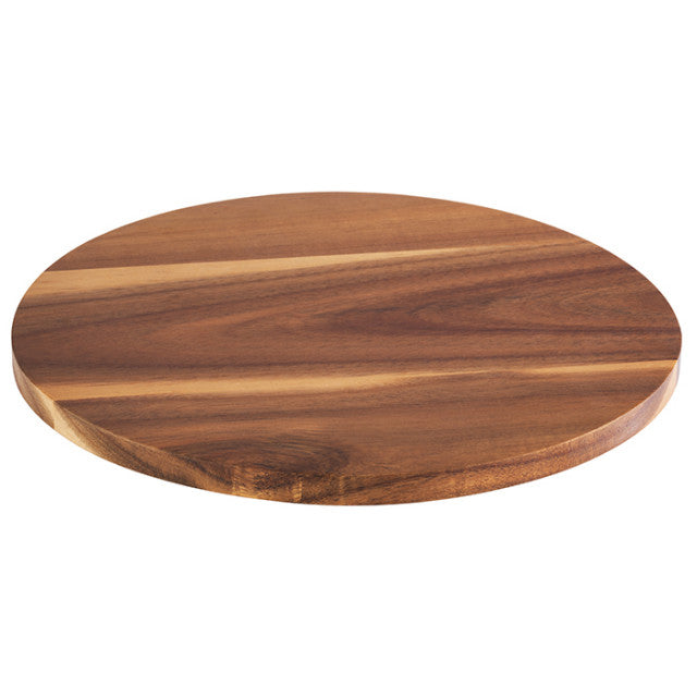 Rundes Holzbrett für Gastronomie.