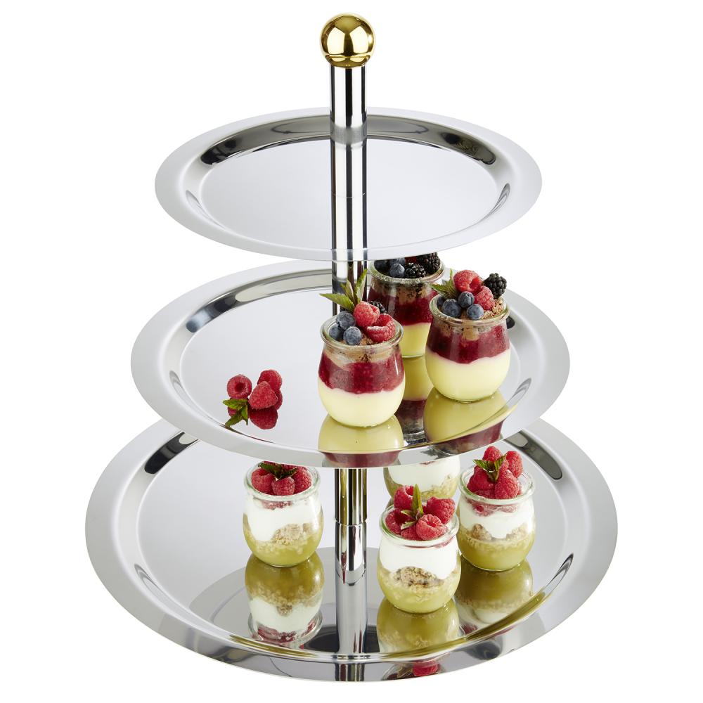 Etagère, 3-stufig -FINESSE-, Ø 48/38/32 cm, H: 50 cm