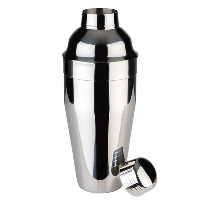 Cocktailshaker aus Edelstahl mit Deckel.