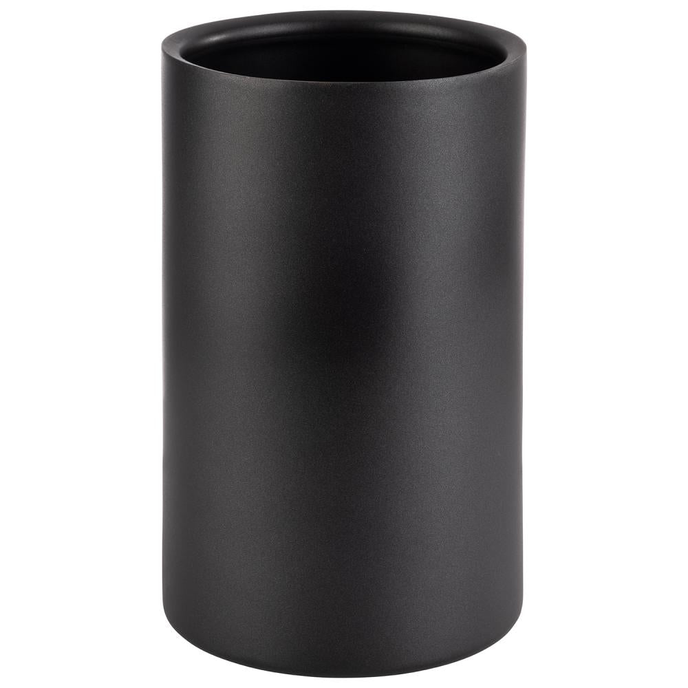 Schwarzer Zylinder-Vase für Gastronomie