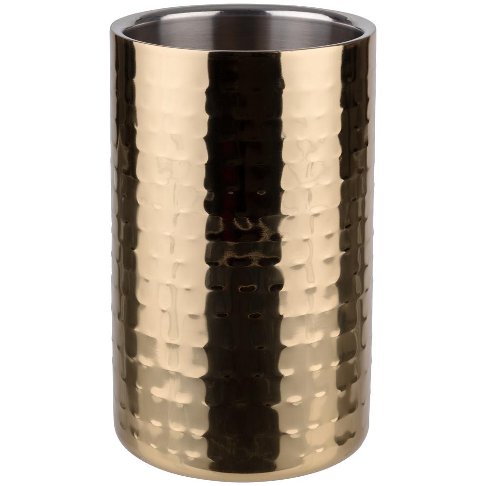 Flaschenkühler -GOLD-, außen Ø 12 cm, H: 20 cm