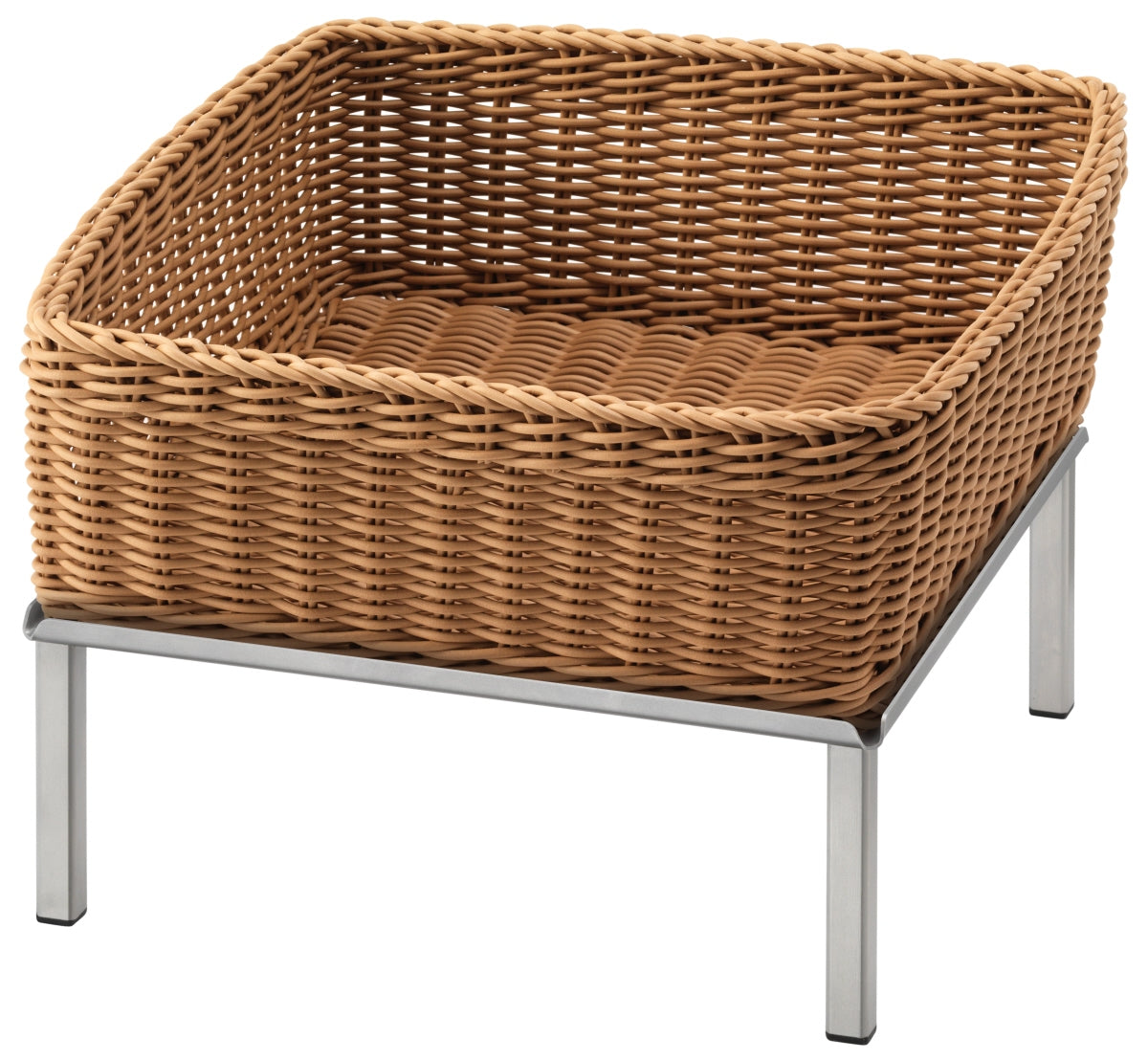 Gepolsterte Rattan-Garnitur für Gastronomie