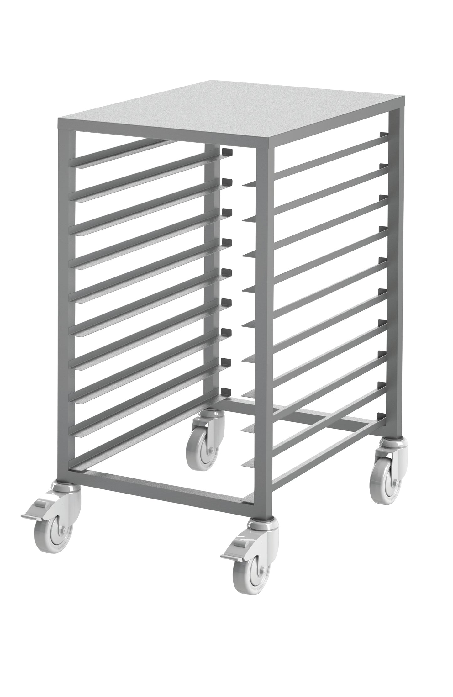 Gastronomischer Servierwagen mit Rollen.