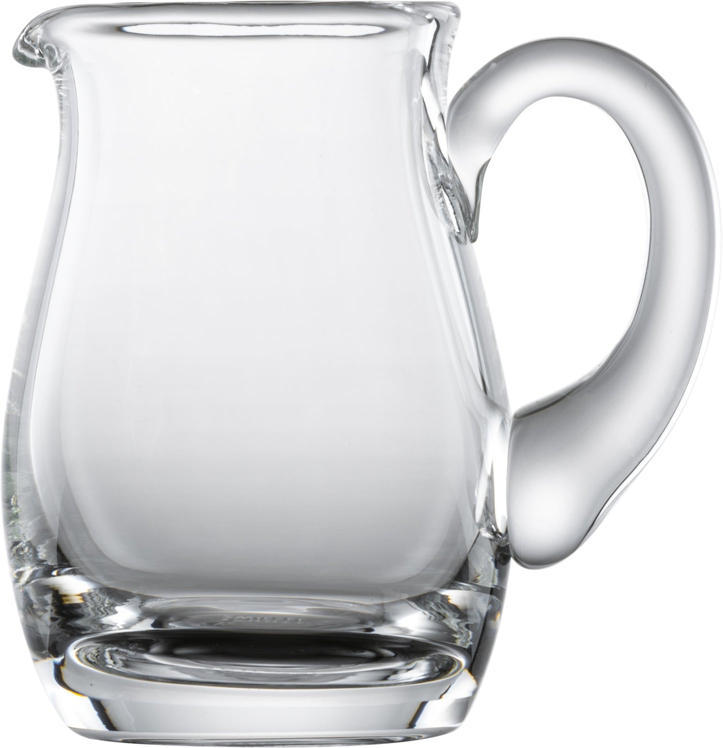 Glaskrug mit Henkel, transparent.