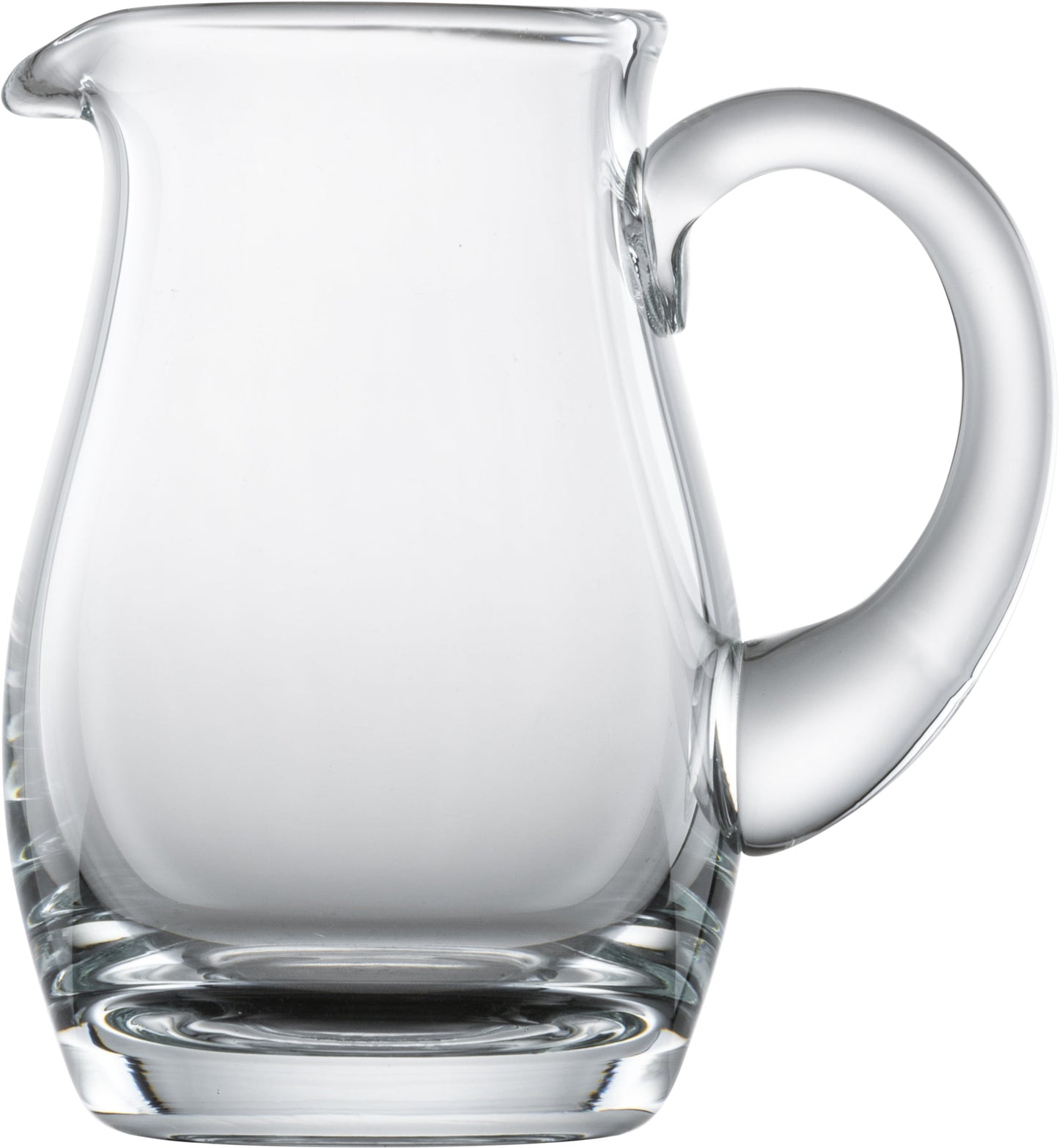 Glaskrug mit Henkel, transparent.