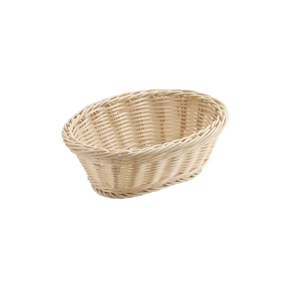 Geflochtener Korb, oval, naturfarben.