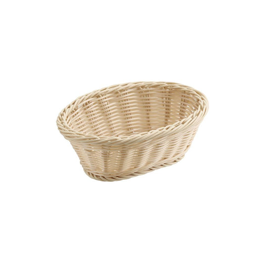 Geflochtener Korb, oval, naturfarben.