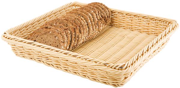 Korb mit Brotscheiben.