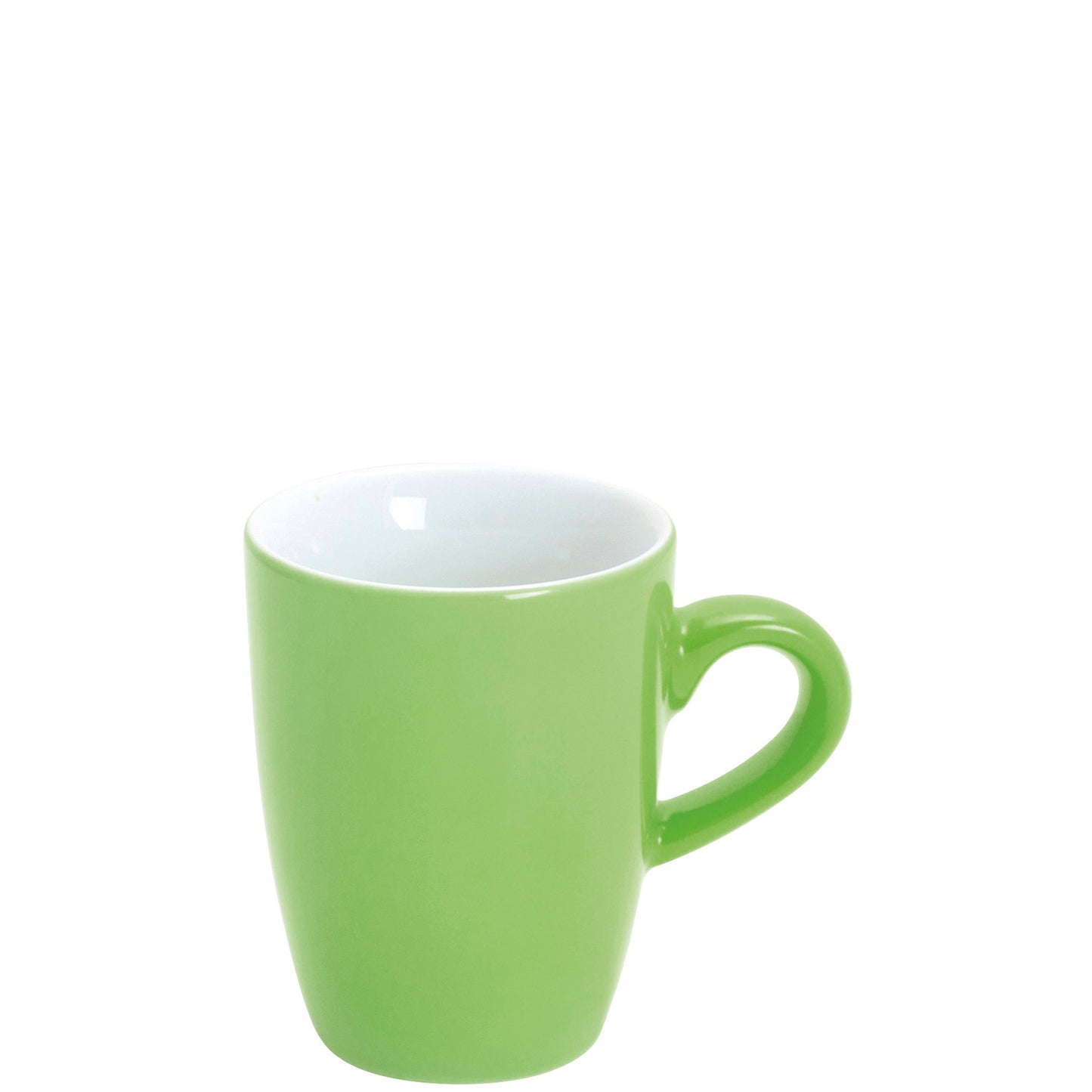 Grüne Tasse mit Henkel.